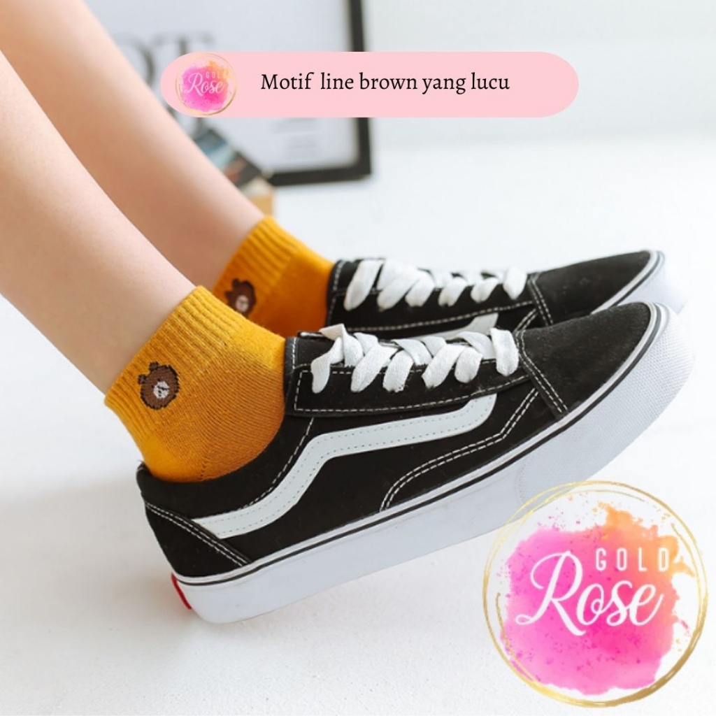 Kaos Kaki Brown / Kaos Kaki Lucu / Kaos Kaki Beruang / Kaos Kaki Wanita / Kaos Kaki Unisex / Kaos Kaki Murah / Kaos Kaki Pendek / Kaos Kaki Ankle Cute / Socks / Short Socks