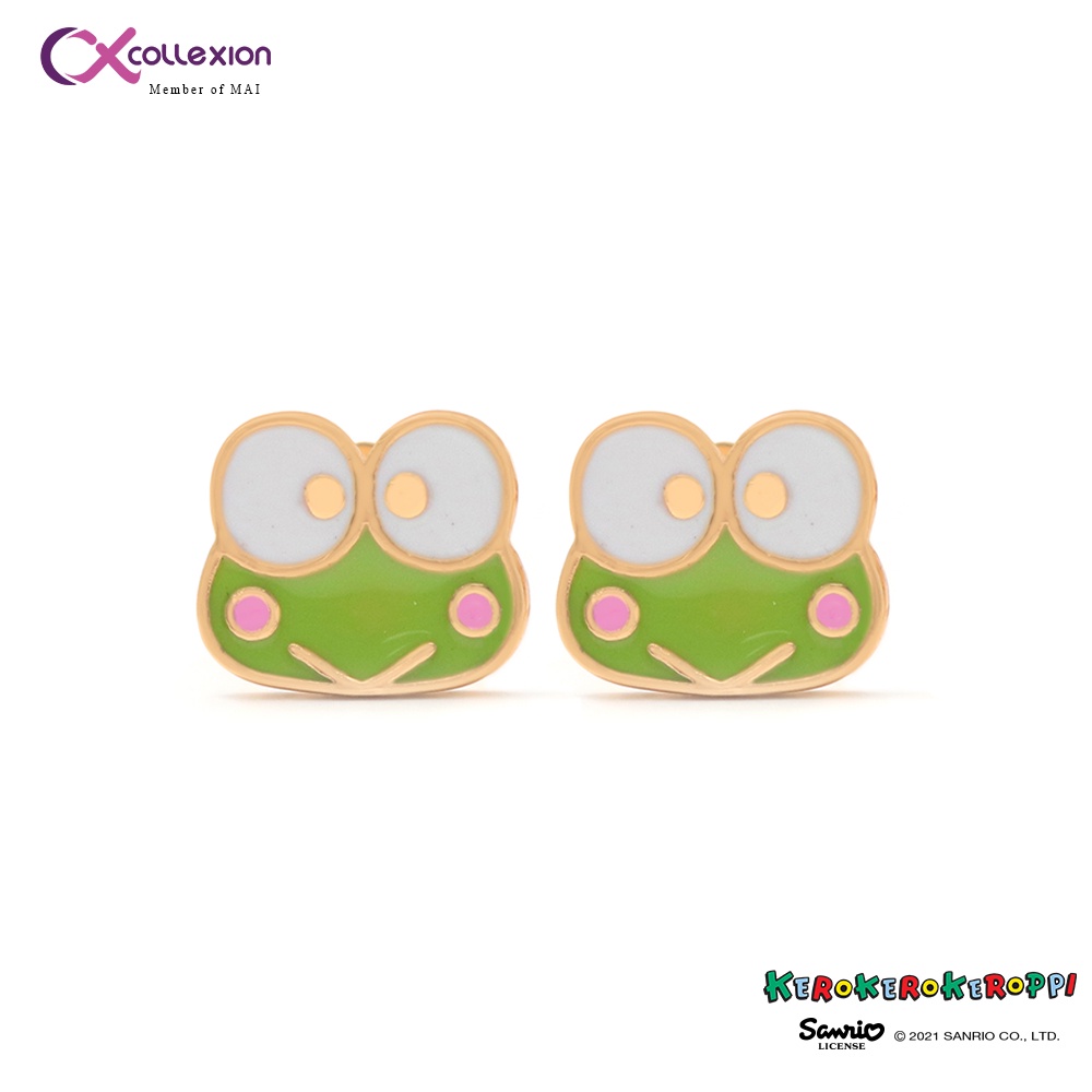 Collexion Kero Kero Keroppi Ear Stud Anting Anak Lapis Emas Gold Plated 0851220048