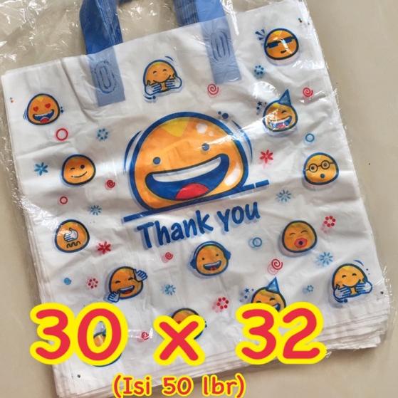 

Terbaik Kantong Plastik Soft Handle/Softhandle Shopping Bag Motif Emoji 30x32 