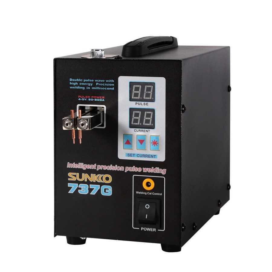 SUNKKO Alat Mesin Las Pulse Spot Welder Welding Machine - 737G - Black