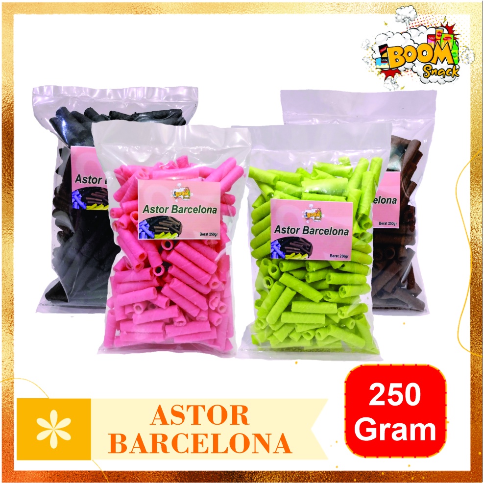 Astor Barcelona Wafer Roll Barcelona Kemasan 250 Gram