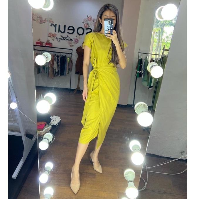 MURAH MERIAH Casual Knot Misi Dress @185 Bahan : PREMIUM POPLIN Lingkar Dada : 96 CM Panjang : 119 C