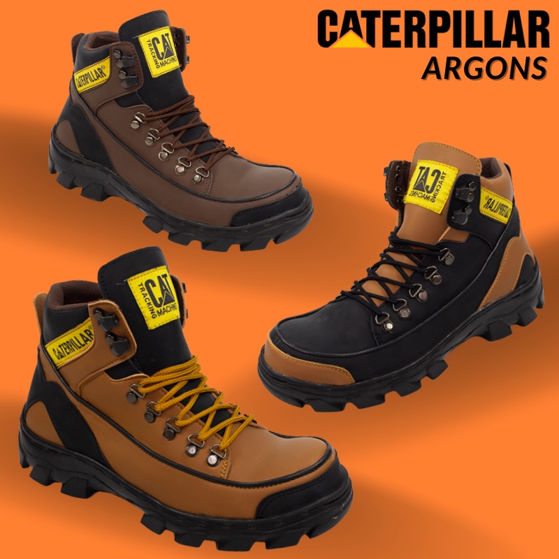 Discount Gila !! Sepatu Safety Pria Boots Cat Argon Proyek Tracking Boot Cowok Work sefty