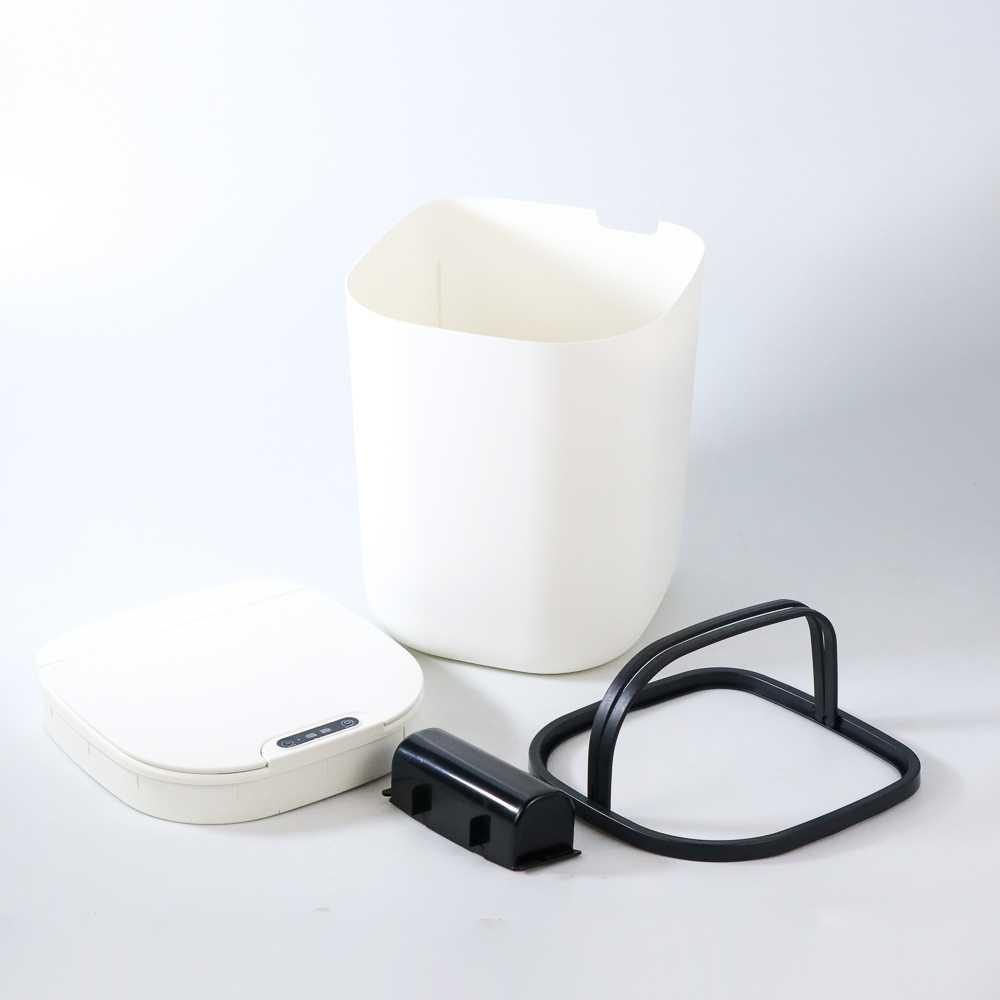 Tempat Sampah Smart Trash Can Motion Sensor Dustbin 16L Versi Baterai - L1 - White