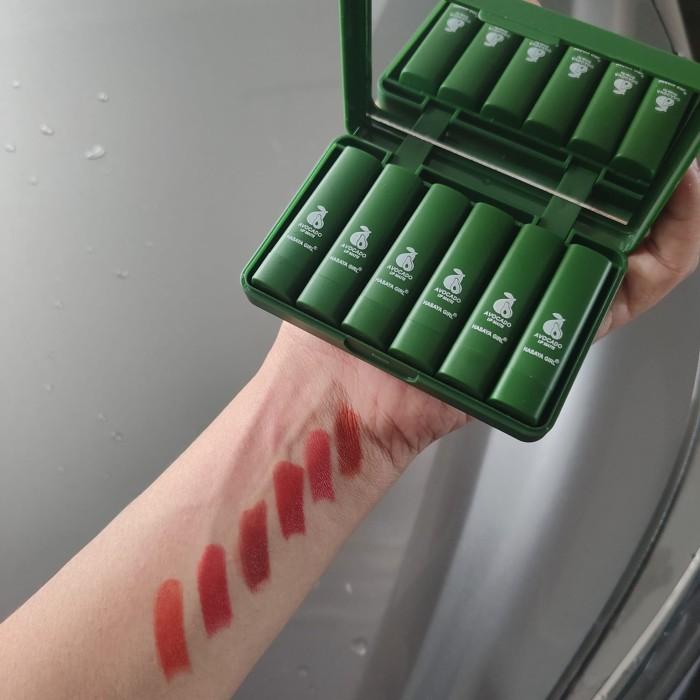 Hasaya Girl Lipstik Nude Series Lip Matte Pumpkin Color Set 6 Pcs Kaca