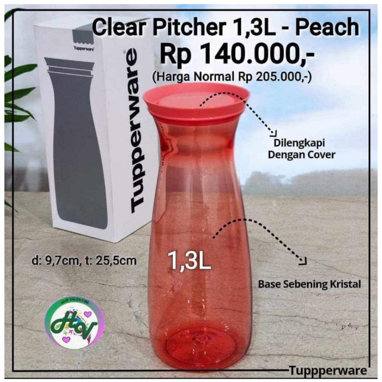 Clear pitcher tupperware / pitcher 1,3 L