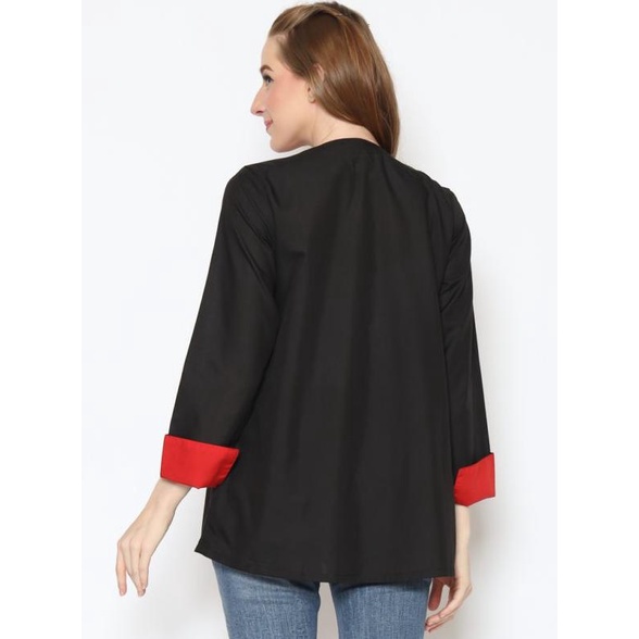 SALE Blazer Wanita - Bhatara Batik Virda 5342A Merah Hitam