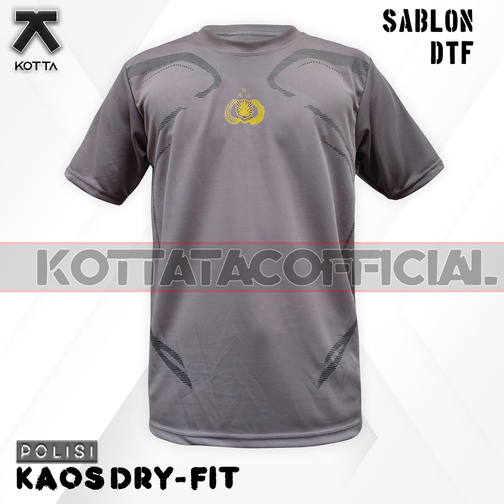 KAOS DRYFIT POLISI - KAOS OLAHRAGA POLISI - KAOS JERSEY POLISI COKELAT