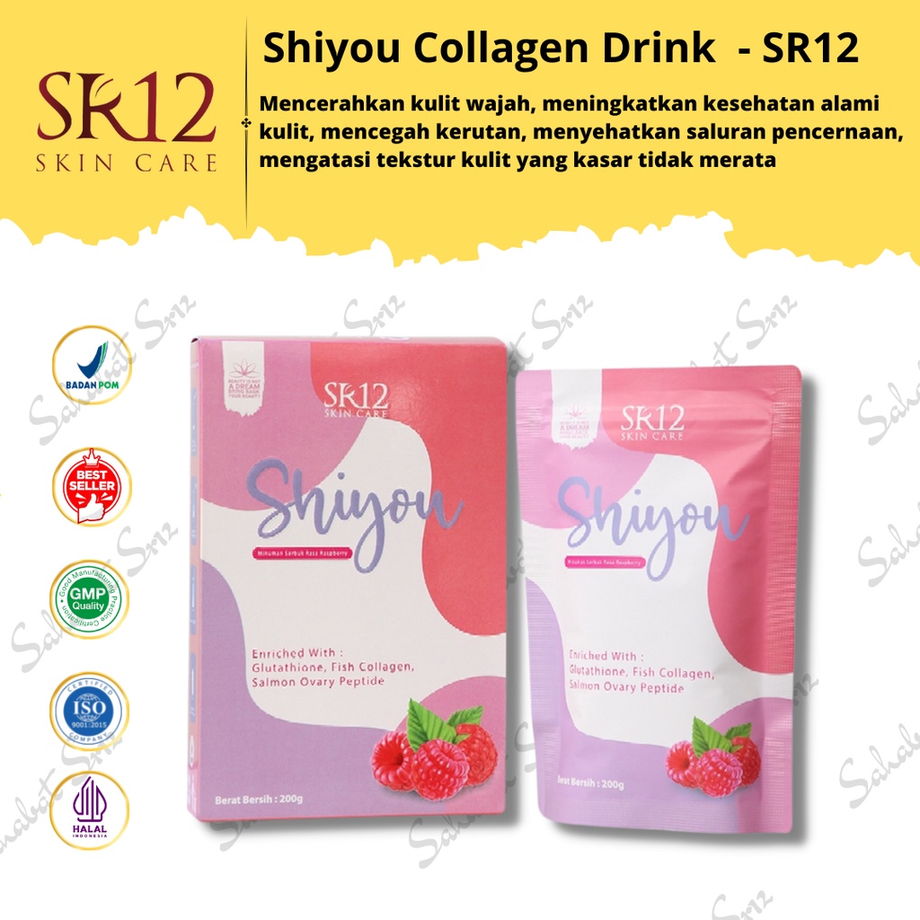 SHIYOU COLLAGEN SR12 / MINUMAN KOLAGEN PEMUTIH KULIT / COLLAGEN DRINK BPOM / SUPLEMEN KECANTIKAN &amp; KESEHATAN