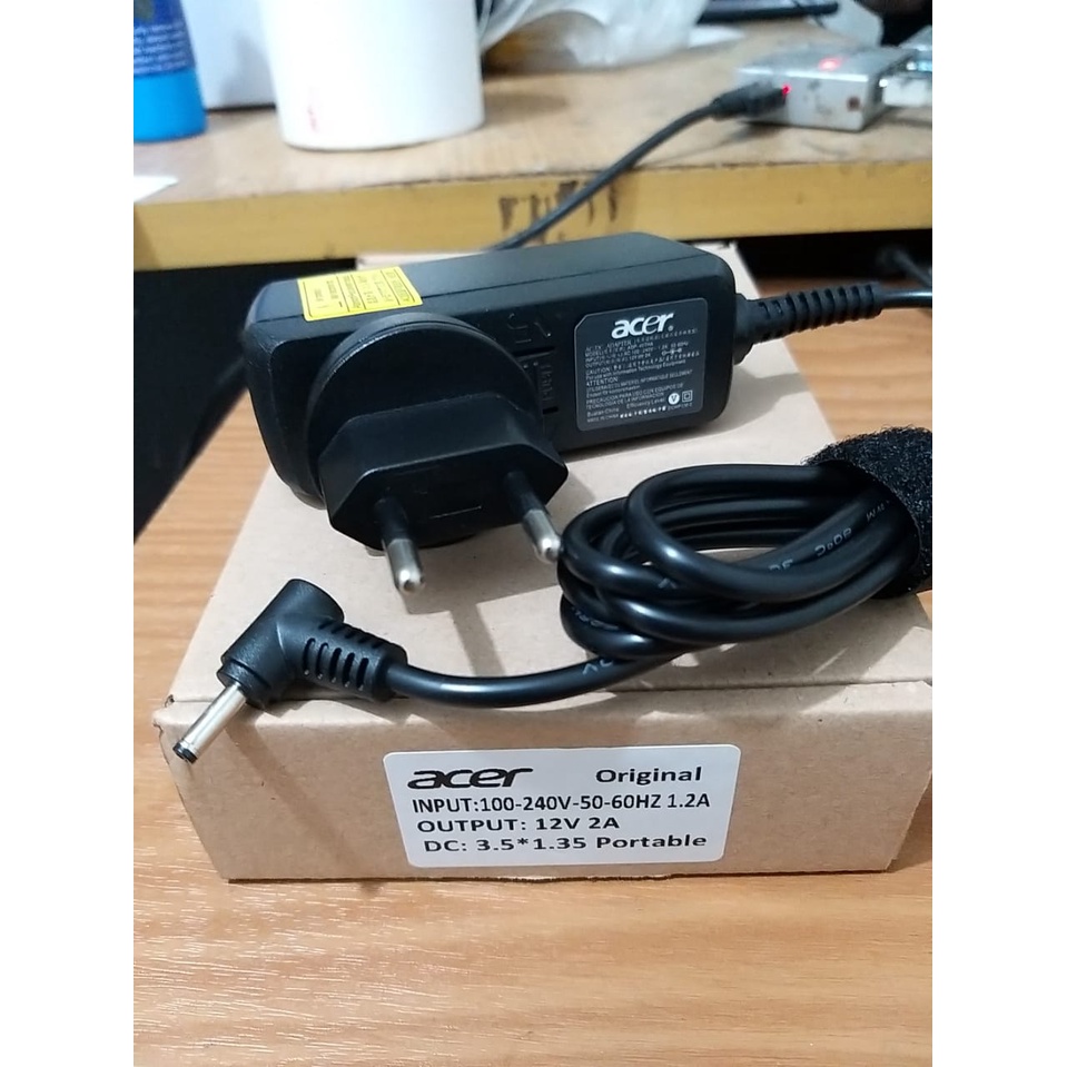 ORIGINAL ADAPTOR CHARGER ACER 12V 2a 14 L1410 L1410-C4VA L1410-C7TL L1410-C5VL