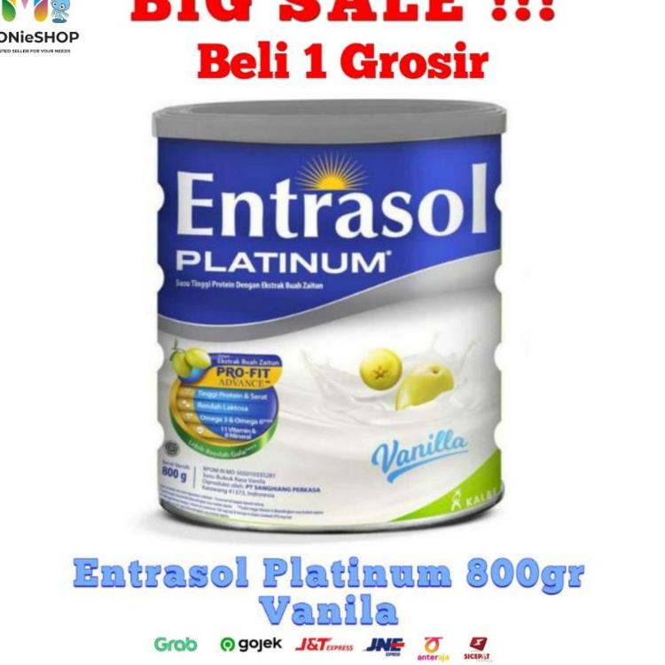 

Stok terbaru Entrasol Platinum 800 gram 400 gram Senior Rasa Vanila Kemasan Baru gas !!