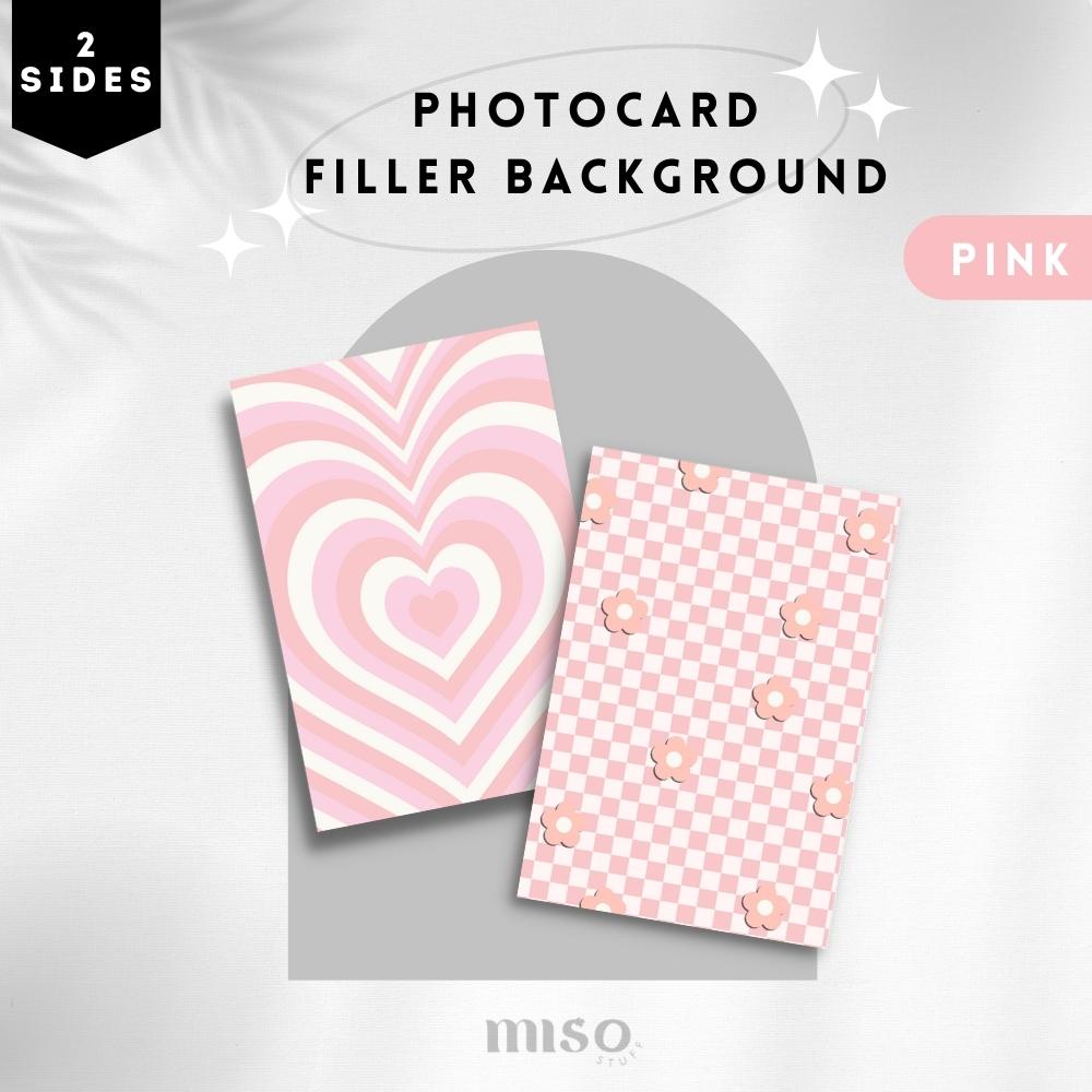 2 Sisi Photocard Background Pink / Photocard Filler Background / PC Binder Filler Kpop Wishlist / Bi