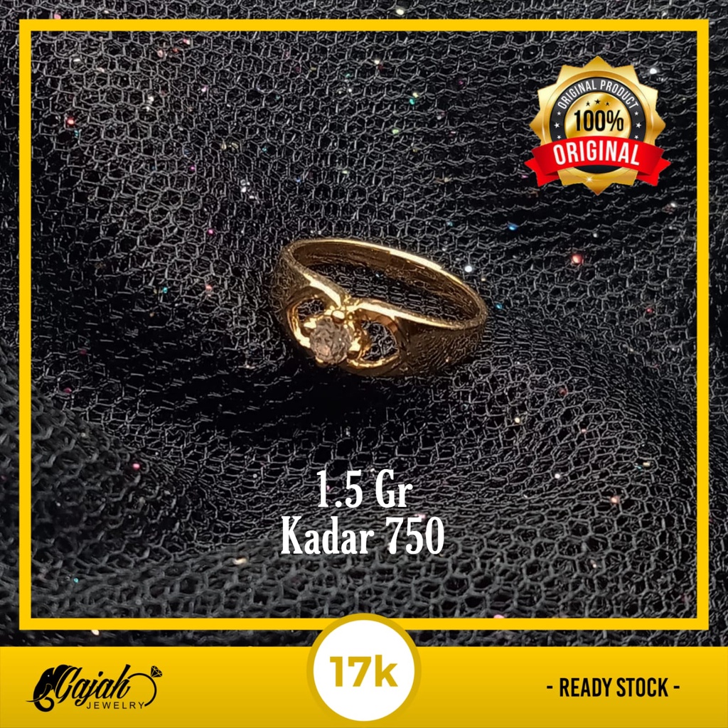 Cincin Anak Emas 17K - 1.5 Gr Kadar 750 - 4420