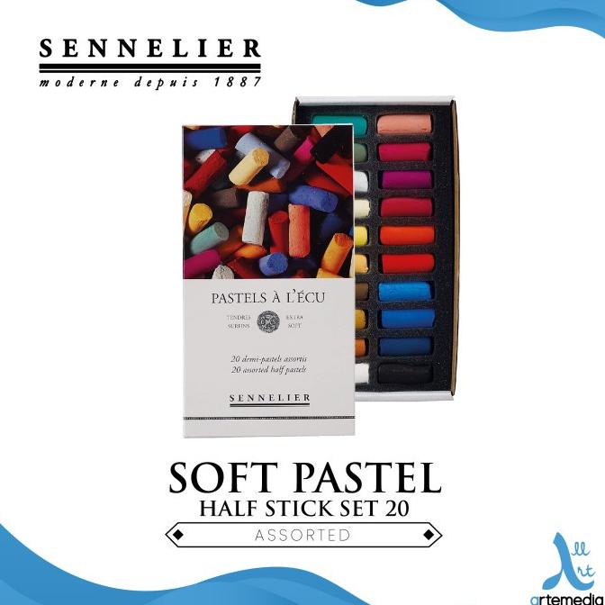 

Sennelier Soft Pastel Half Stick Set 20 Dry Crayon Krayon Warna Lembut