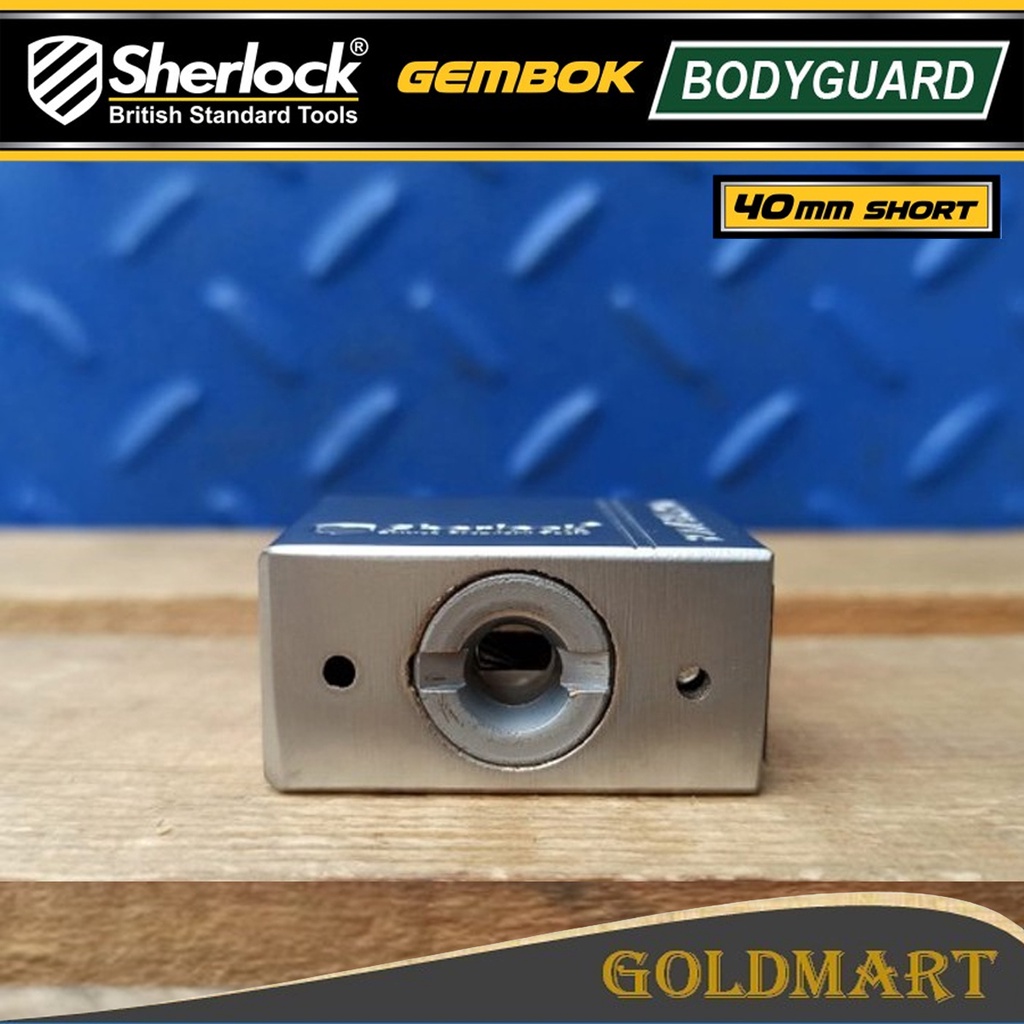 Gembok Bodyguard 40 mm Pendek Original Sherlock Anti Maling