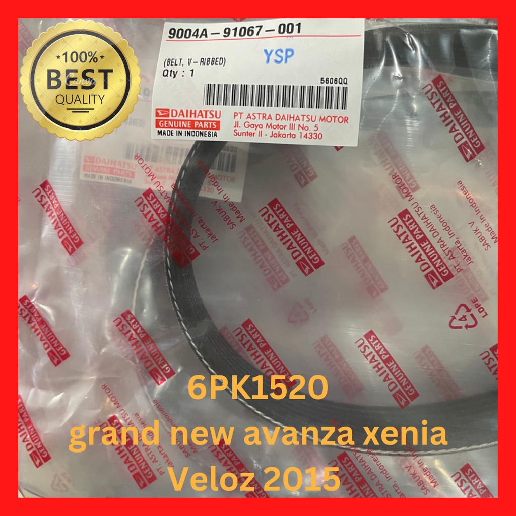 Tali Kipas Fan Belt Grand New Avanza Great New Xenia Veloz ORIGINAL