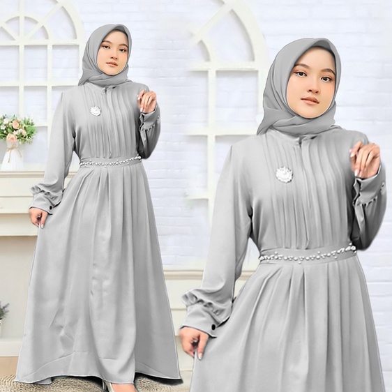 MAXI DRESS REIN RELINE GAMIS ANAK PEREMPUAN TERBARU BAHAN SHAKILA PREMIUM AKSEN MUTIARA PEARL TEMBAK