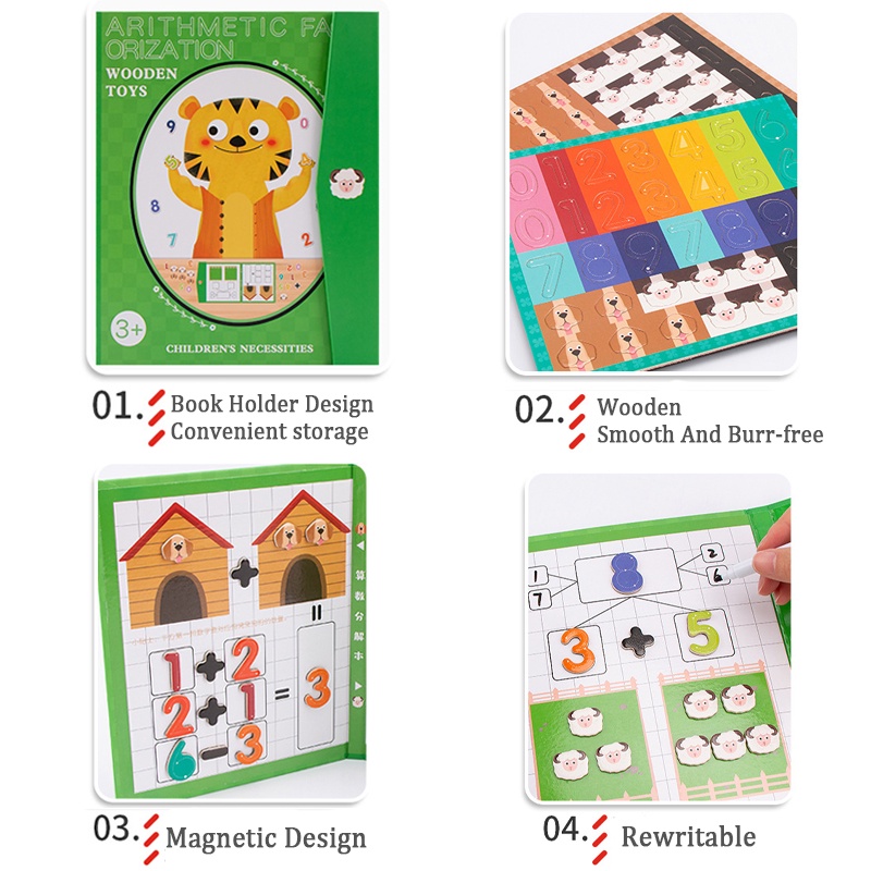 BIANCA - Mainan Edukasi Magnet Belajar Berhitung Anak Arithmetic Wooden Toys