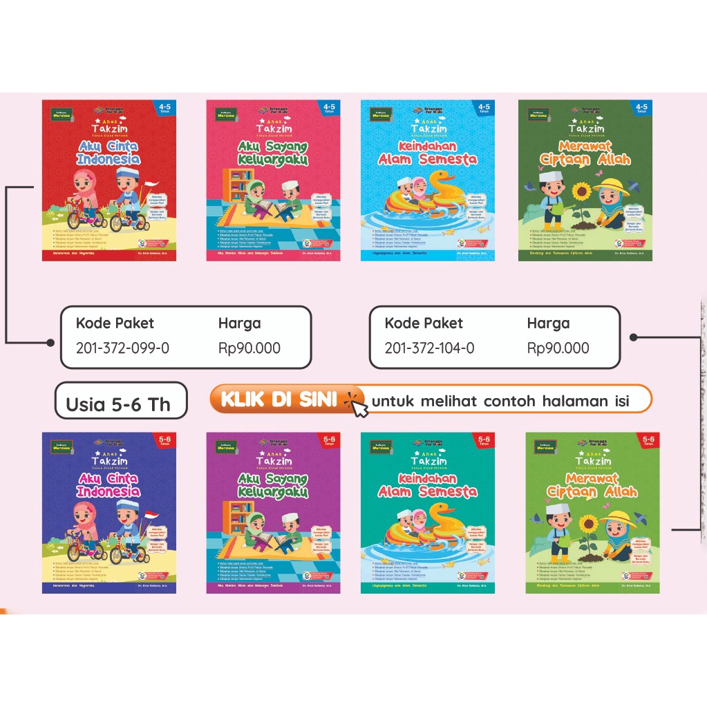 ERLANGGA-PAKET ANAK TAKZIM TK A DAN B KURIKULUM MERDEKA