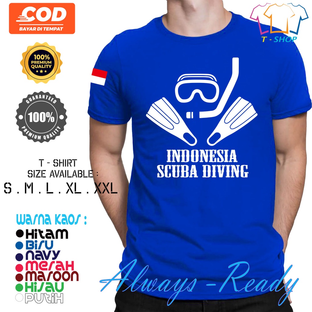 Kaos Baju Scuba Diving Indonesia Special Edition Pria/Wanita Keren