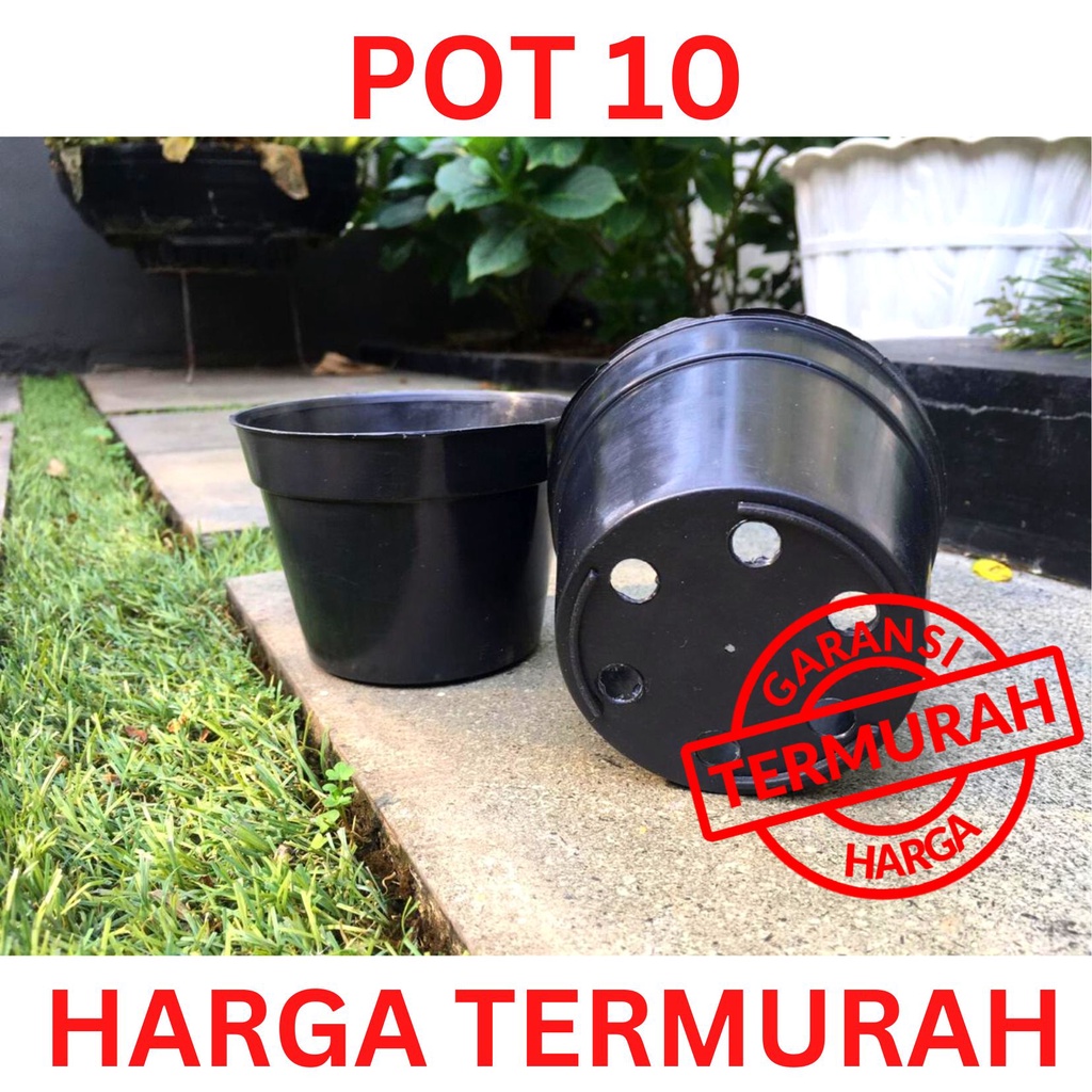 Pot Bunga Murah/ Pot Tanaman / Pot  Plastik hitam uk 10 cm