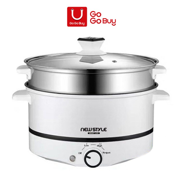 Terlaris Panci Listrik Y09 Multifungsi Hotpot Pan Anti-Lengket Panci Elektrik