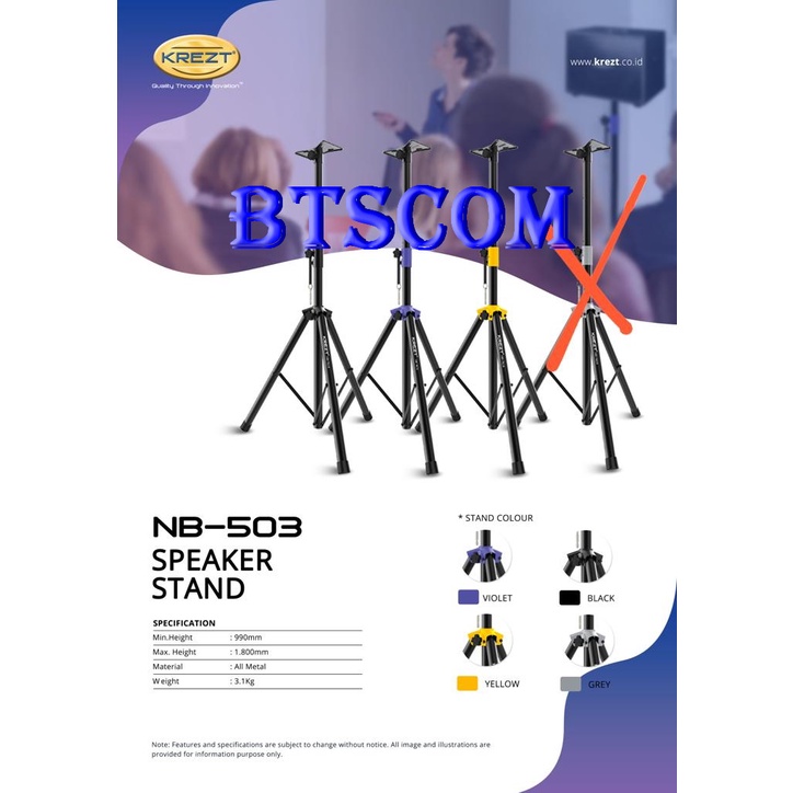 KREZT NB503/NB-503 PROFESIONAL SPEAKER STAND FULL METAL ORIGINAL
