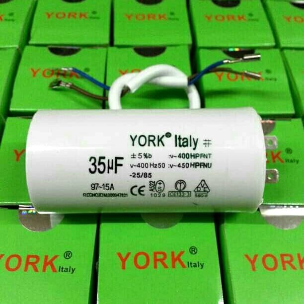 KAPASITOR/CAPASITOR POMPA AIR YORK 35UF-450V #ORIGINAL
