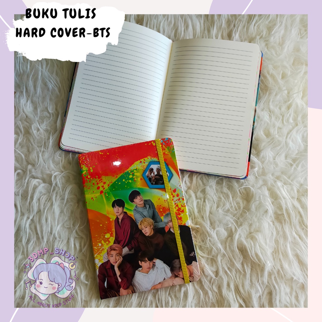 BUKU TULIS BERGARIS HARD COVER  BTS BLACKPINK (H5001)