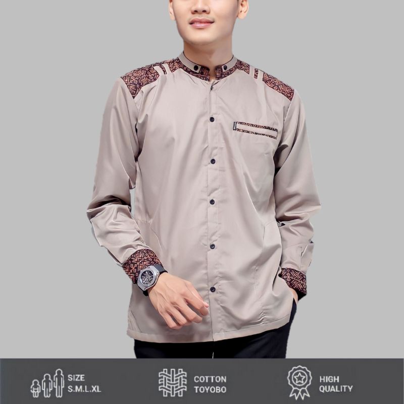 Baju Koko Batik Pria Lengan Panjang Original Elrumi Terbaru Keren Berkualitas Dan Berwibawa