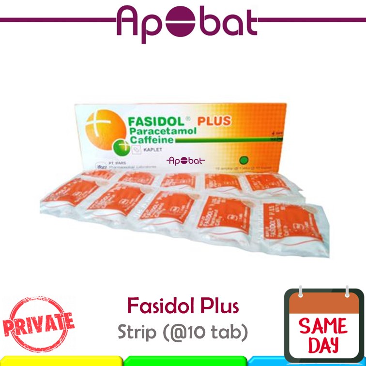 - ApObat - Fasidol PLUS STRIP isi 10 Tablet Obat Nyeri Pusing Sakit Kepala Paracetamol Parasetamol C