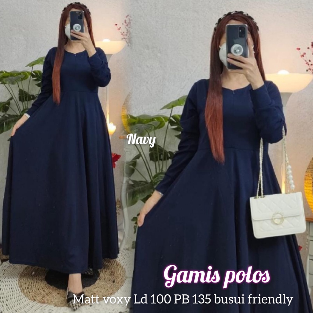 gamis polos / gamis payung / umbrella dress / gamis polos voxy / gamismurah