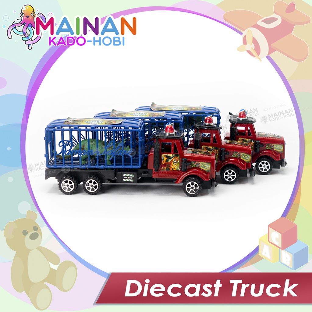 HADIAH MAINAN ANAK MINIATUR DIECAST TRUCK ANIMAL HEWAN DINOSAURUS