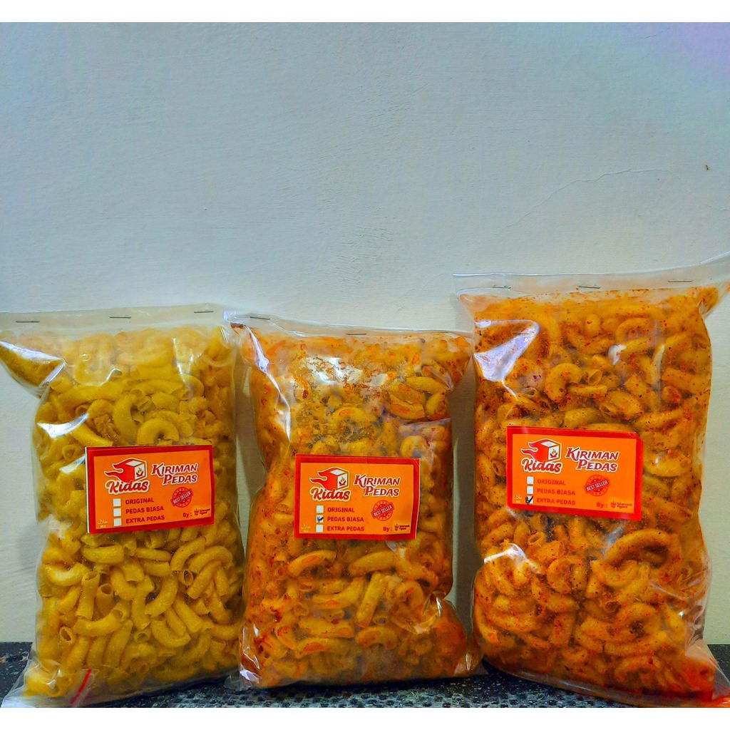 

Kidas Makaroni PEDASNYA JUARA ASIN GURIHNYA BIKIN CANDU 200gr (Best Seller)