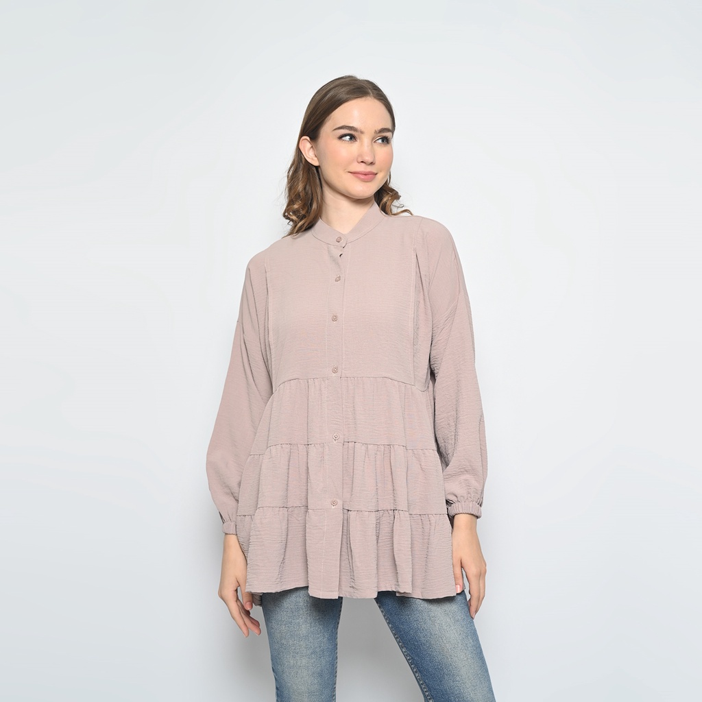 Ruffle Button Blouse (Atasan Hamil &amp; Menyusui)