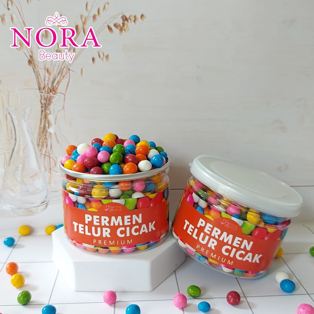 

Cemilan Permen Telur Cicak (Soy Bean Rainbow Candy) Kemasan CAN Premium //murah