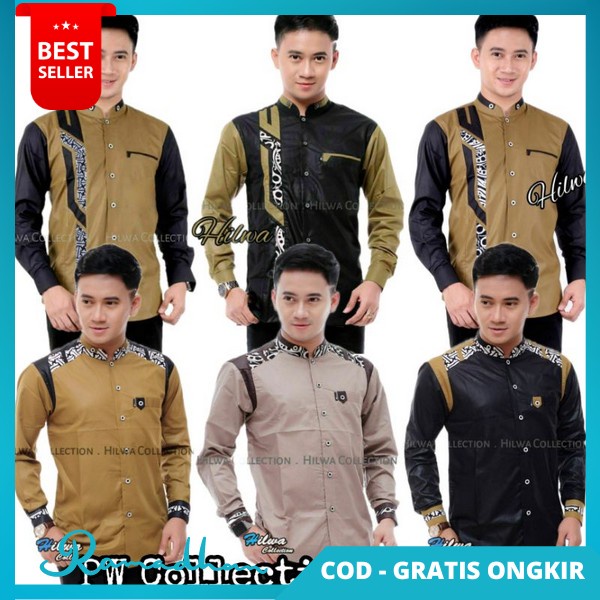 Kemejs Koko Lski Laki Tebaru 2023 Busana Muslimin Petia Naju Kokoh Pris Hem Lebaran Laki2 Koko Pria 