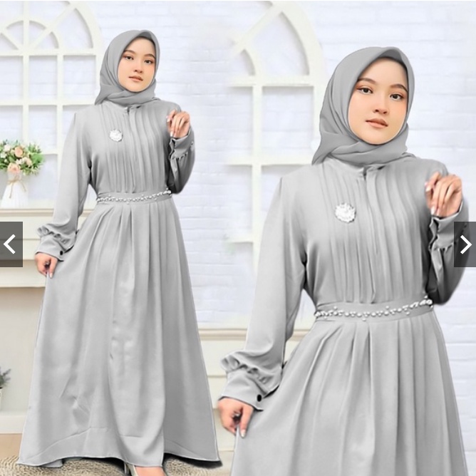 MAXI DRESS REIN RELINE GAMIS ANAK PEREMPUAN TERBARU BAHAN SHAKILA PREMIUM AKSEN MUTIARA PEARL TEMBAK