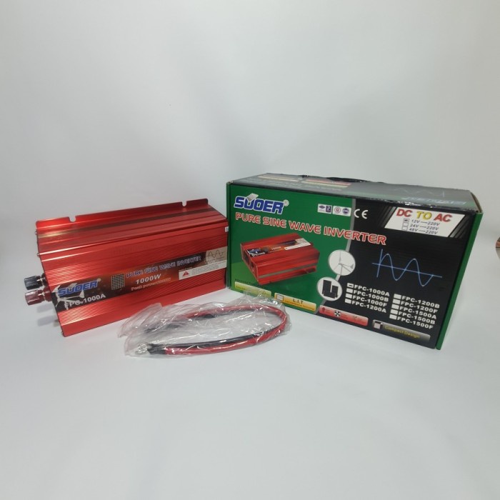 SUOER PURE SINE WAVE INVERTER SINUS MURNI 1000WATT 12VOLT FPC1000