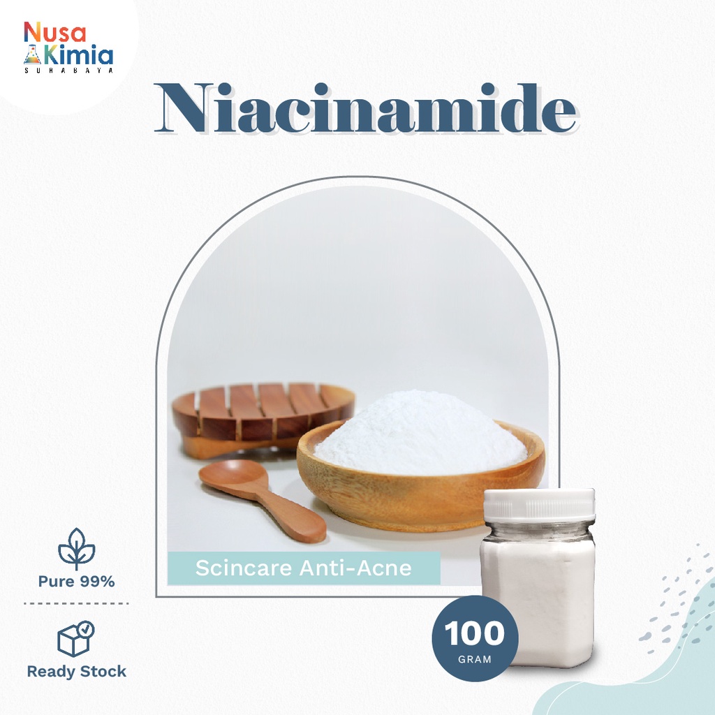 Niacinamide / Nicotinamide / Vitamin B3 / Bahan Baku Kosmetik 100 Gram