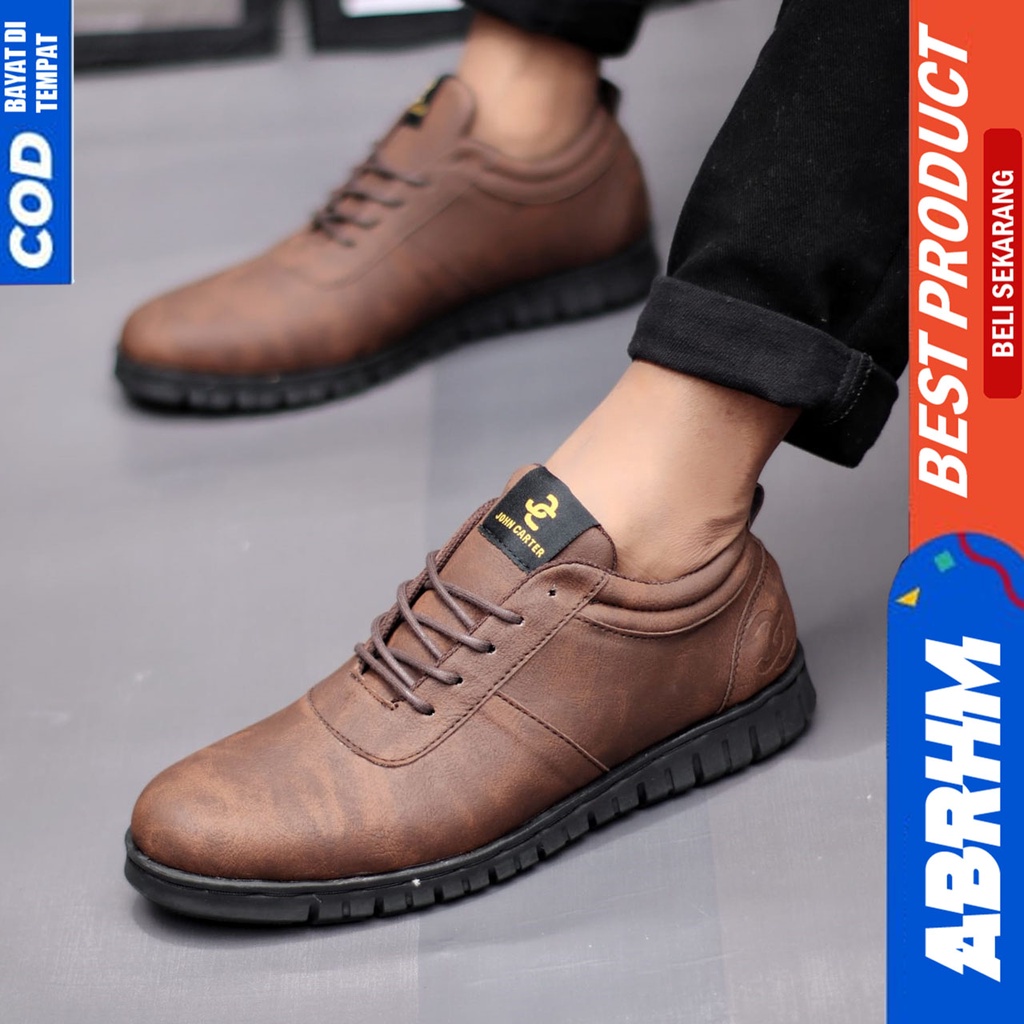 Sepatu Formal Oxfrod Pria Pantofel Hitam Casual Kerja Kantor Abrhm Colline