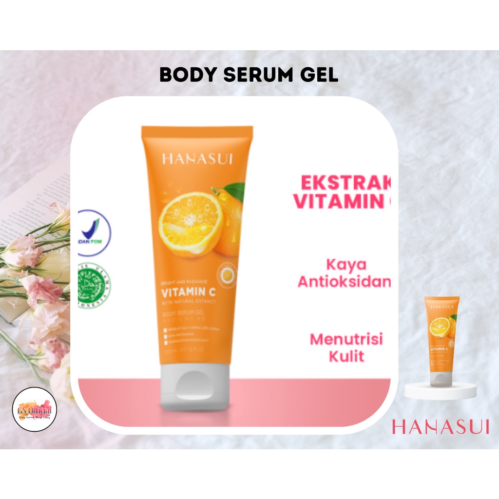 HANASUI - Body Serum Gel 200 mL Sakura Aloevera Vitamin C Whitening