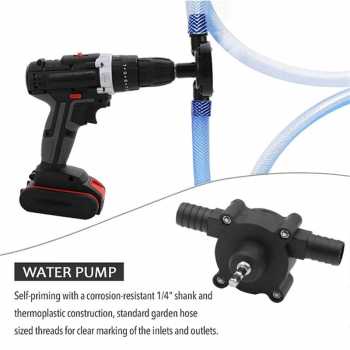 Pompa Air Bor Self-Priming Electric DrillWater Pump Water Pump Praktis Mudah / Alat Semprot Cuci Mobil Motor Tanaman Tekanan Tinggi Daya Hisap Tinggi / Pompa Tanaman Listrik Manual / Pompa Penyedot Air Mini Elektrik Kuat Awet Anti Bocor Tahan Karat Murah