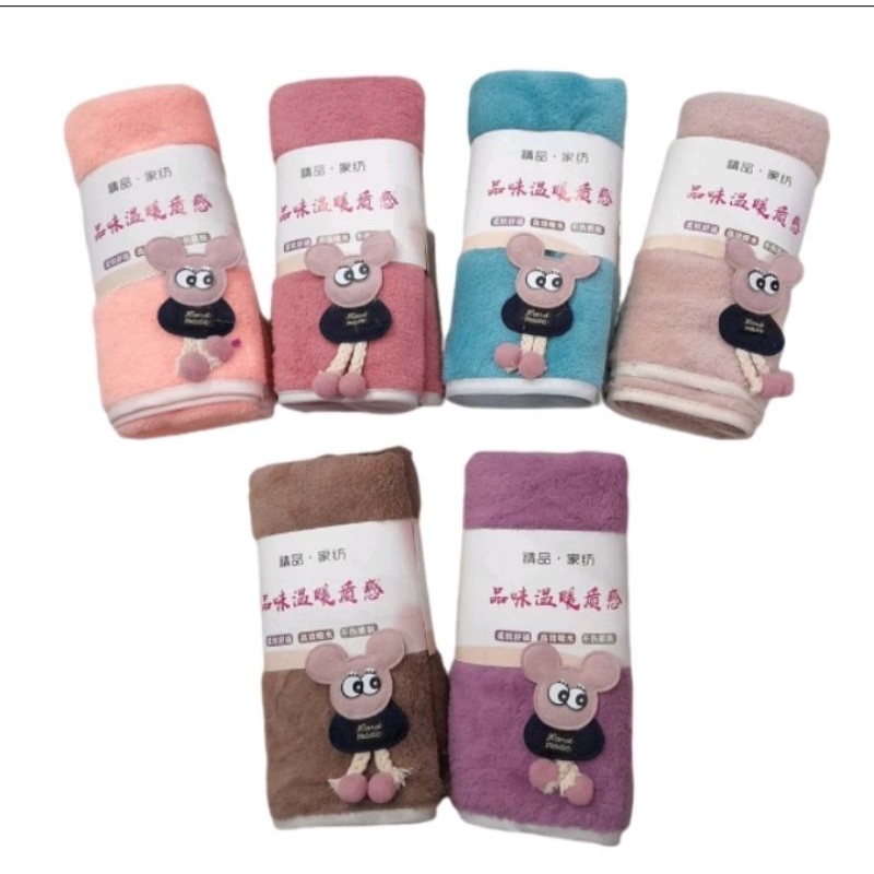 handuk bulu microfiber aplikasi 35*75