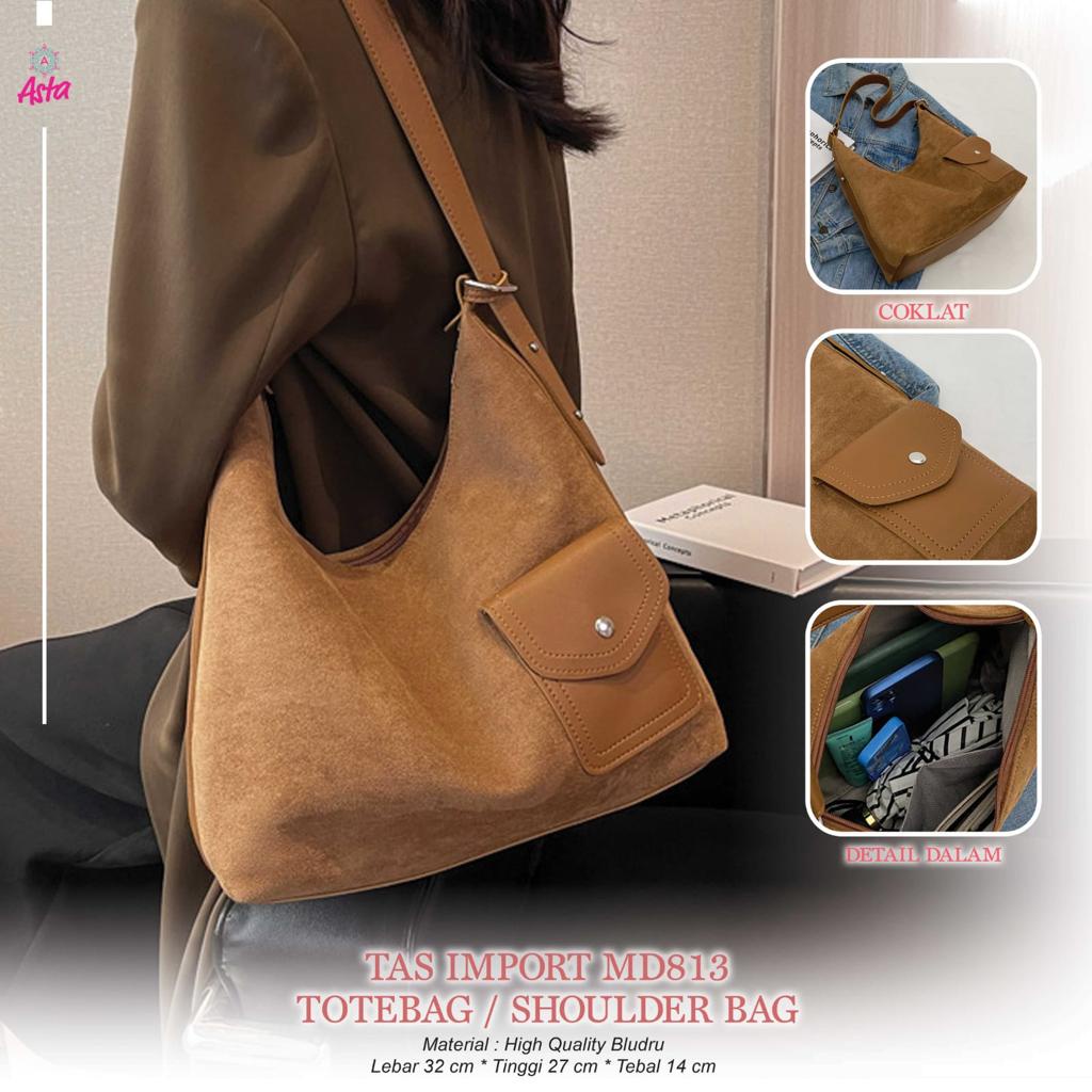 Tote Bag Korea Import Suede Model Terbaru