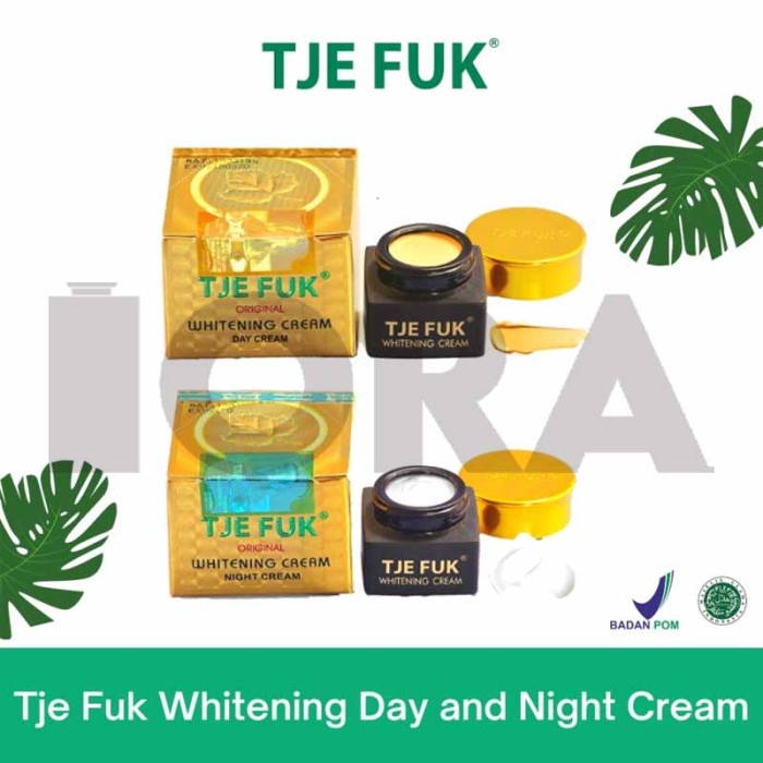 SET Tje Fuk Whitening DAY & NIGHT Cream Original 2x15g - PAKET Wajah