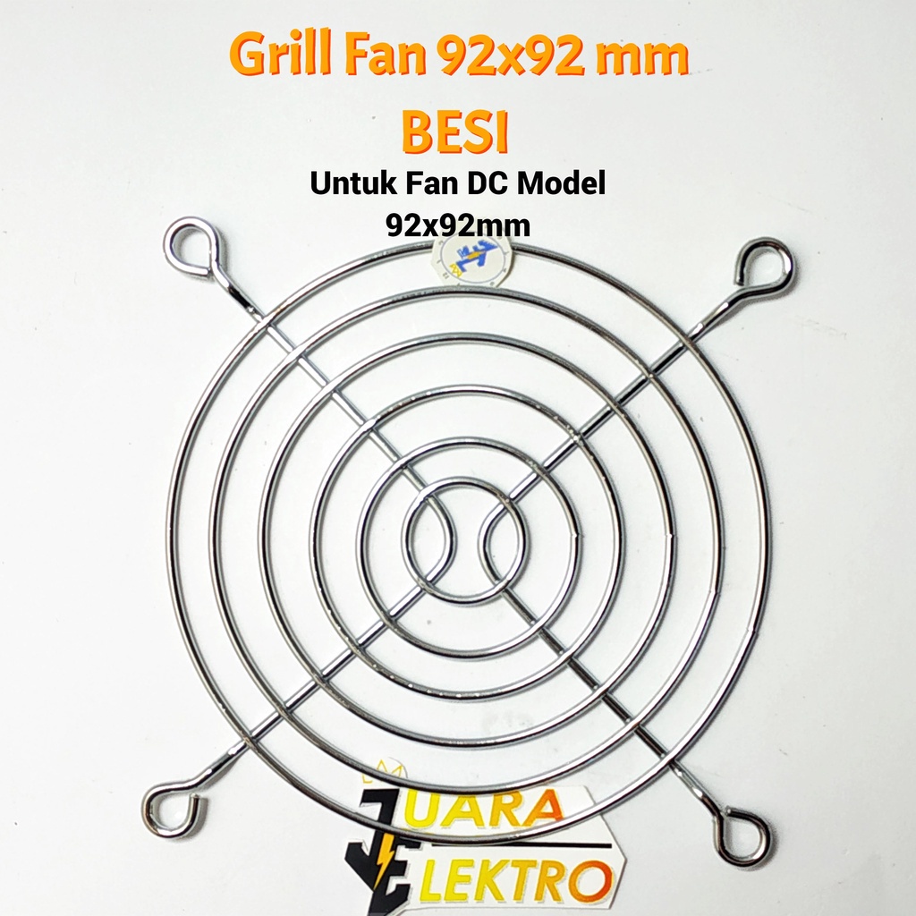Grill Fan 92x92 mm BESI | Tutup Kipas 92x92mm Cover Besi | Tutup Kipas 9.2cm x 9.2cm Besi