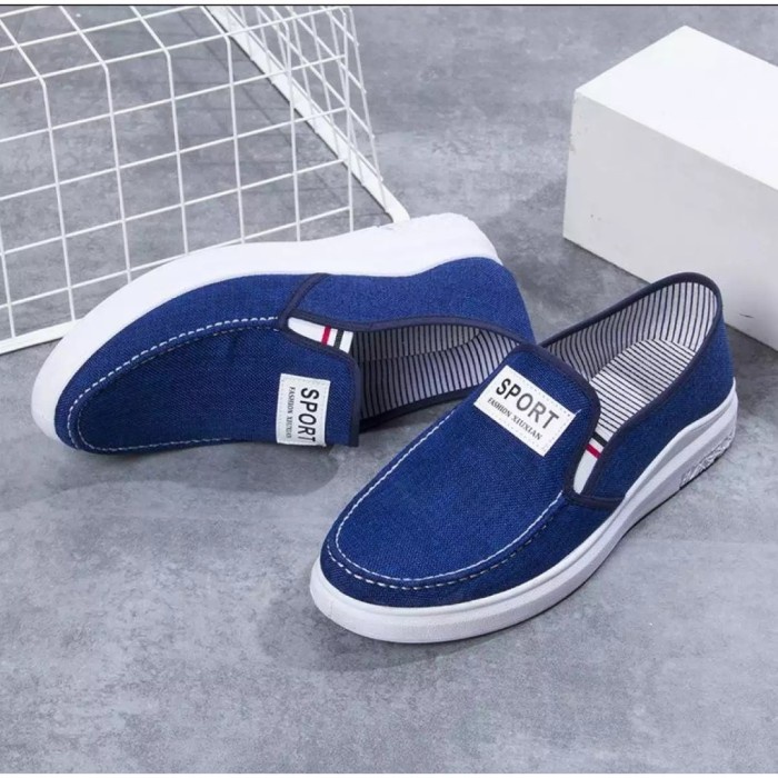 Sepatu Kawai Shoes Slipon Kawaii Slip On Casual Denim