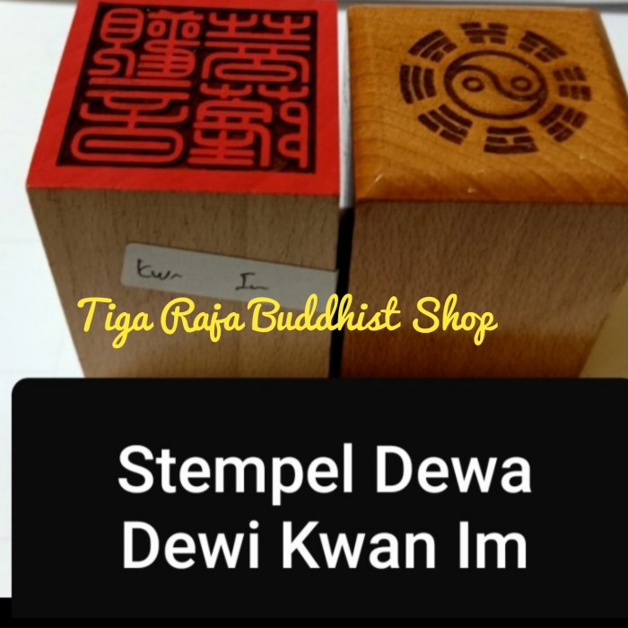 

Terlaris Stempel Dewa Kwan Im/Kwan In/Guan Yin Bahan Kayu