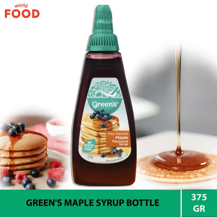 

DISKON SHOPEE/ GREEN'S MAPLE SYRUP BOTTLE 375GR